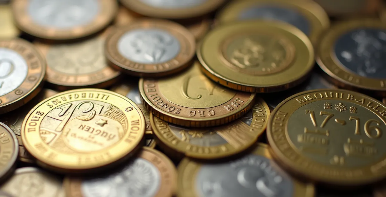 Visualisierung der Währungsumtauschkosten mit verschiedenen Währungssymbolen