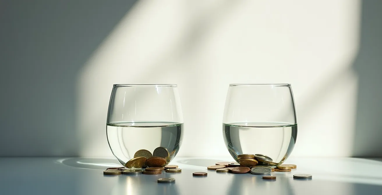 Grafische Darstellung der zweistufigen Einkommenslücke bei Invalidität in der Schweiz