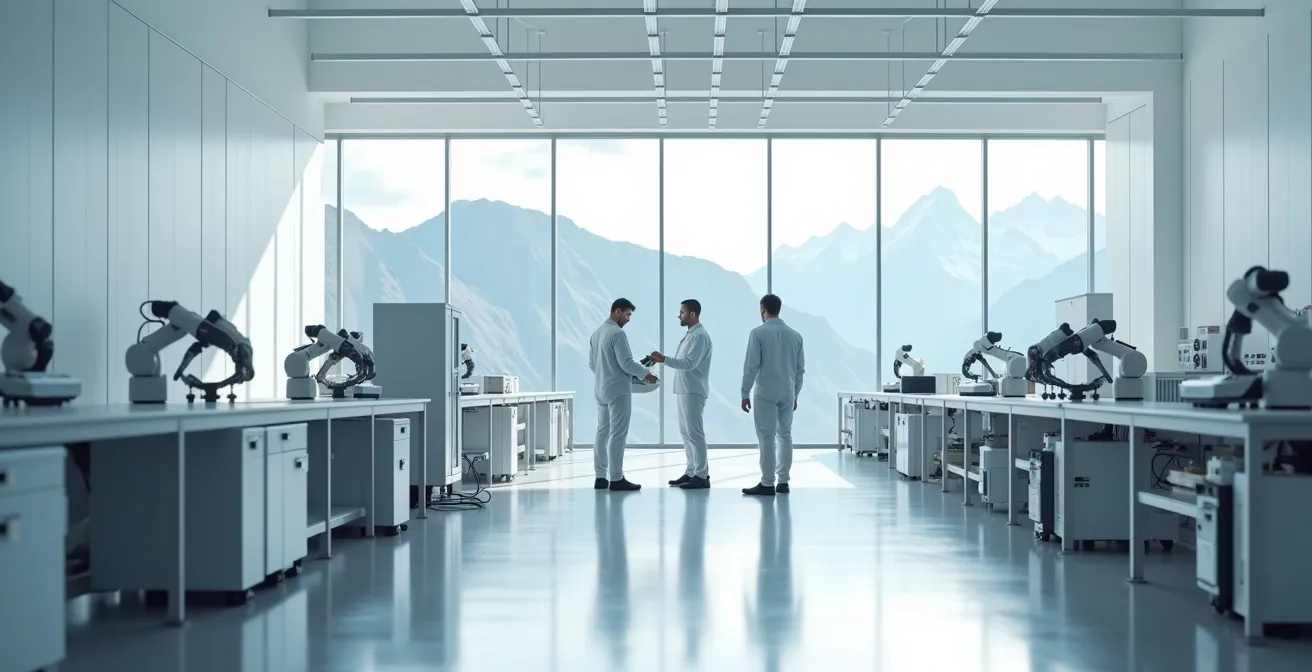 KI-gestützte Automatisierung in der Schweizer Industrie visualisiert