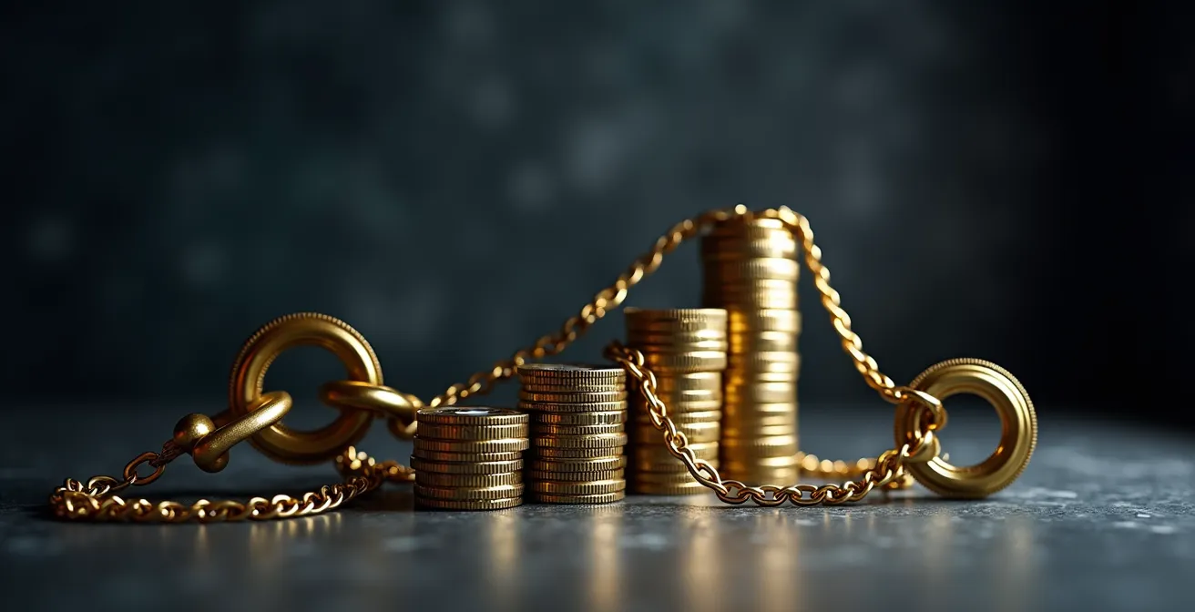 Schematische Darstellung der Schweizer Verwahrungskette, die die Trennung des Kundenvermögens von der Bank zeigt.